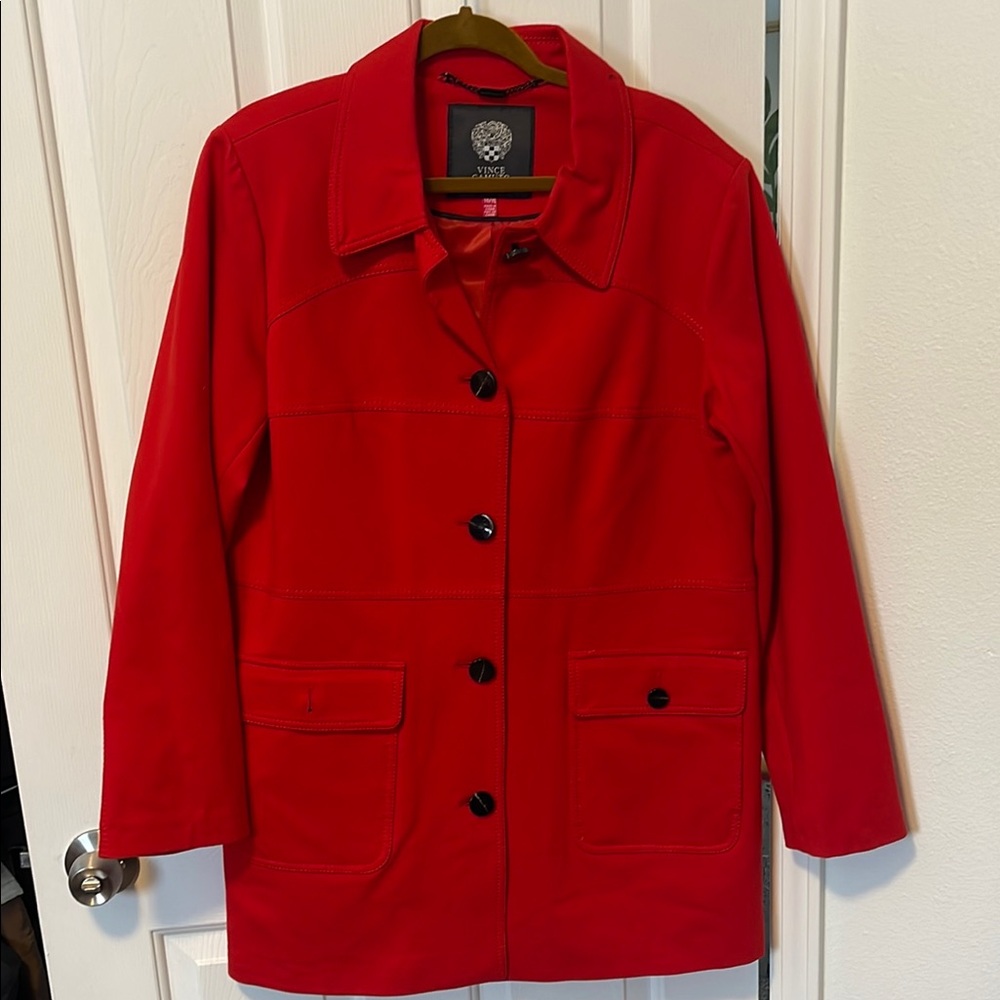 Vince Camuto Red Trench
